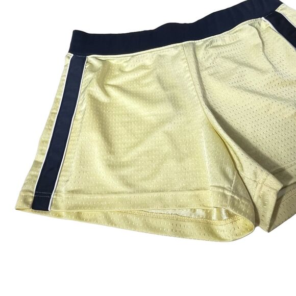 Nike Women's Large 12-14 Running Athletic Shorts Yellow & Navy RN56323 CA05553 - Picture 3 of 10